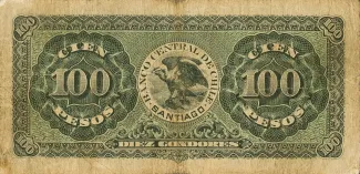 Chile 100 Pesos, 1927-1930 reverse