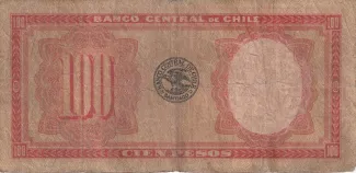 Chile 100 Pesos, 1939-1943 reverse