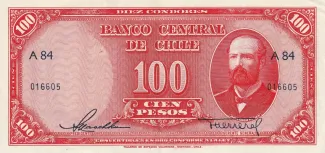 Chile 100 Pesos, 1957 image