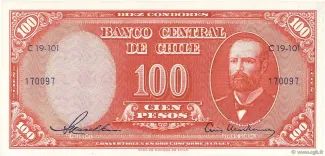 Chile 100 Pesos, 1959 image