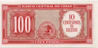 Chile 10 Centésimos, 1960-1963 reverse