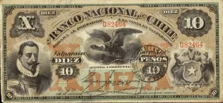 Chile 10 Pesos, 1879 image