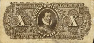 Chile 10 Pesos, 1879 reverse