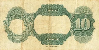 Chile 10 Pesos, 1925 reverse