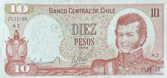 Chile 10 Pesos, 1976 image