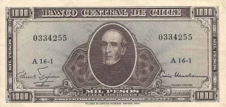 Chile 1 Escudo, 1960 image