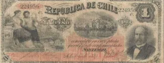 Chile 1 Peso, 1881 image