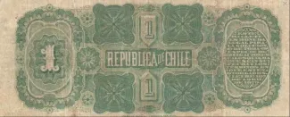 Chile 1 Peso, 1881 reverse