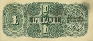 Chile 1 Peso, 1883-1898 reverse