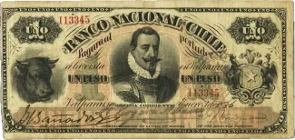 Chile 1 Peso, 1886 image