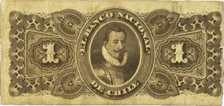 Chile 1 Peso, 1886 reverse