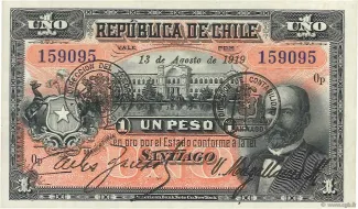 Chile 1 Peso, 1919 image