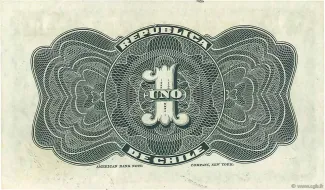 Chile 1 Peso, 1898-1919 reverse