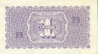Chile 1 Peso, 1943 reverse