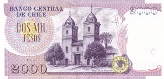 Chile 2.000 Pesos, 1997-2003 reverse