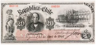 Chile 20 Pesos, 1914 image