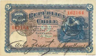 Chile 2 Pesos, 1922 image