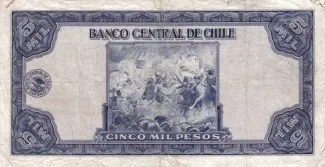 Chile 5.000 Pesos, 1940 reverse