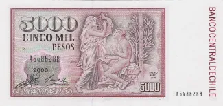Chile 5.000 Pesos, 1981-2008 reverse