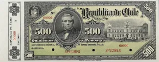 Chile 500 Pesos, 1917 image