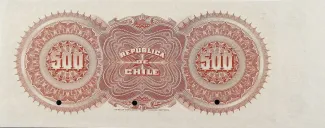 Chile 500 Pesos, 1912-1917 reverse