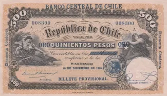 Chile 500 Pesos, 1925 image