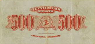 Chile 500 Pesos, 1929 reverse