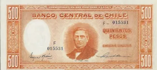 Chile 500 Pesos, 1943 image
