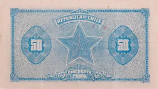 Chile 50 Pesos, 1921-1924 reverse