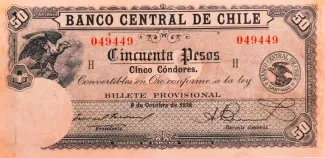 Chile 50 Pesos, 1930 image