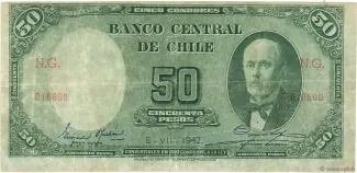 Chile 50 Pesos, 1942 image