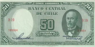 Chile 50 Pesos, 1953 image