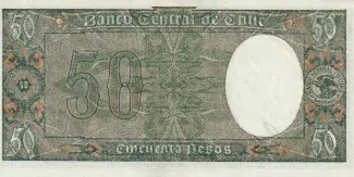 Chile 50 Pesos, 1947-1958 reverse