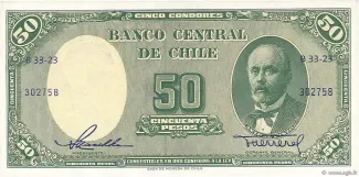 Chile 50 Pesos, 1958 image