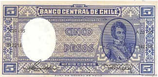 Chile 5 Pesos, 1958 image