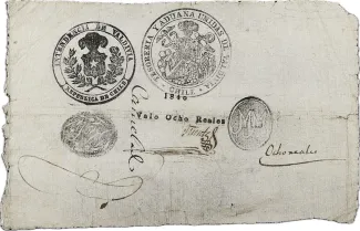 Chile 8 Reales, 1840-1844