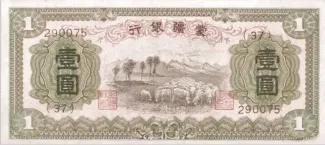 Japanese Occupation of China 1 Yuan, 1938 obverse