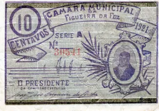 Coimbra, District of 10 Centavos, 1921