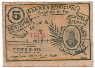 Coimbra, District of 5 Centavos, 1921