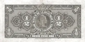 Colombia 0.5 Peso Oro, 1935 reverse
