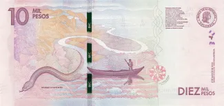 Colombia 10.000 Pesos, 2015-2021 reverse