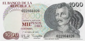 Colombia 1.000 Pesos, 1979 image