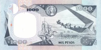 Colombia 1.000 Pesos, 1994-1995 reverse
