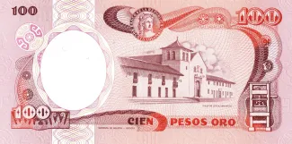Colombia 100 Pesos Oro, 1983-1991 reverse