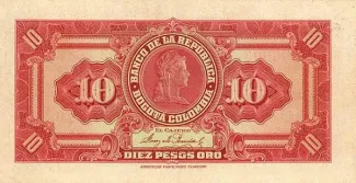 Colombia 10 Pesos Oro, 1923 reverse