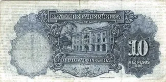 Colombia 10 Pesos Oro, 1927 reverse