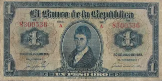 Colombia 1 Peso Oro, 1923 image