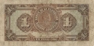 Colombia 1 Peso Oro, 1923 reverse
