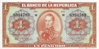 Colombia 1 Peso Oro, 1926 image