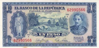 Colombia 1 Peso Oro, 1953 image